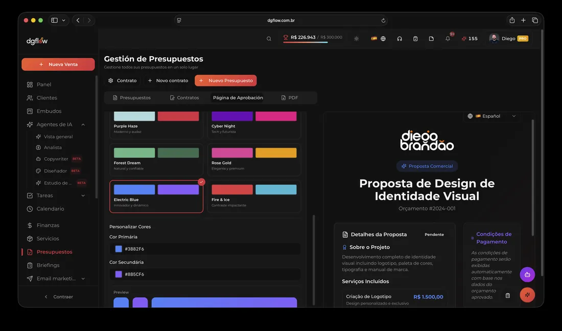 Editor de presupuestos con tu identidad visual
